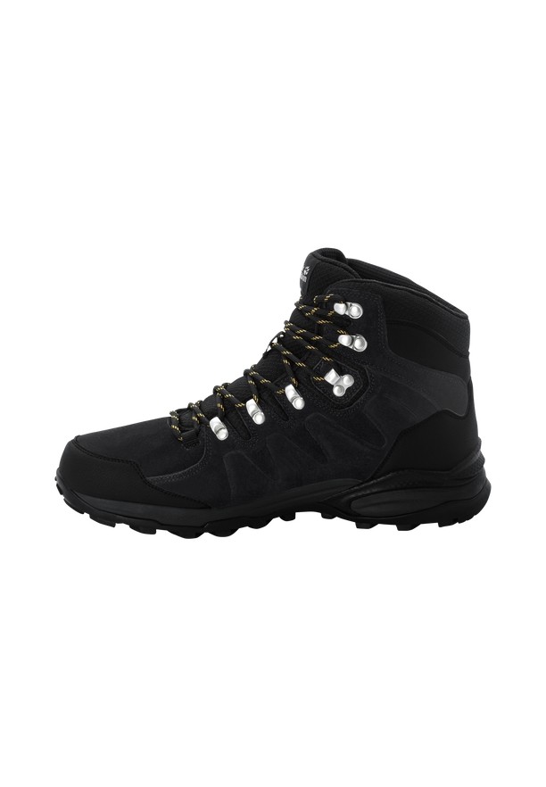 Black Men Jack Wolfskin Refugio Texapore Mid Hiking Shoes | 30590585