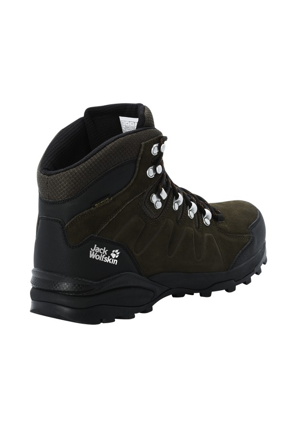 Black Men Jack Wolfskin Refugio Texapore Mid Hiking Shoes | 36049967