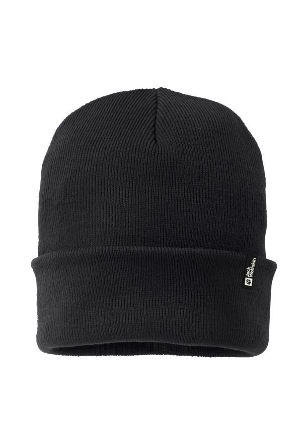 Black Men Jack Wolfskin Rib Beanie | 15169957