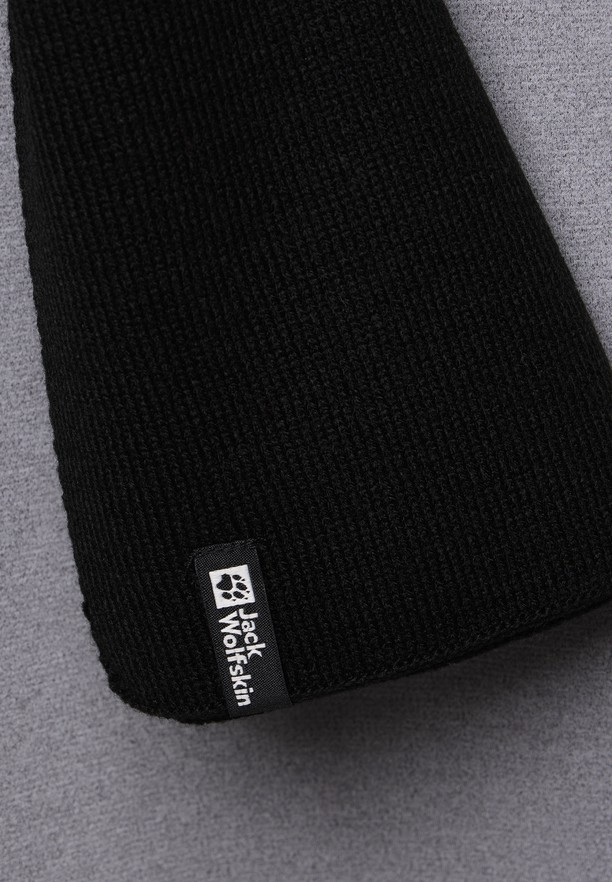 Black Men Jack Wolfskin Rib Scarf | 30016507