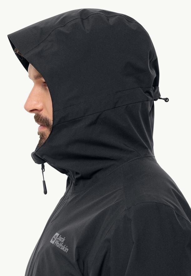 Black Men Jack Wolfskin Robury 2l Rain Jackets | 18239359