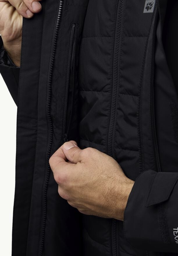 Black Men Jack Wolfskin Romberg 3in1 Jackets | 45834625
