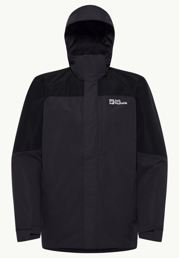 Black Men Jack Wolfskin Romberg 3in1 Jackets | 32906351