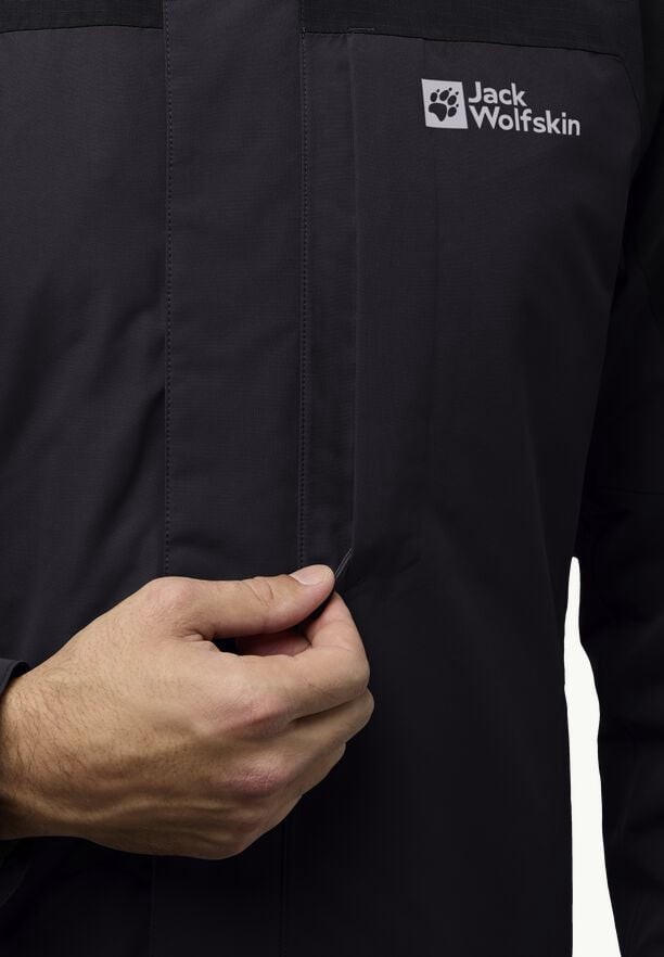 Black Men Jack Wolfskin Romberg 3in1 Jackets | 32906351