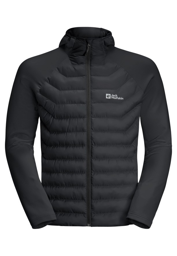 Black Men Jack Wolfskin Routeburn Pro Hybrid Jackets | 82619479