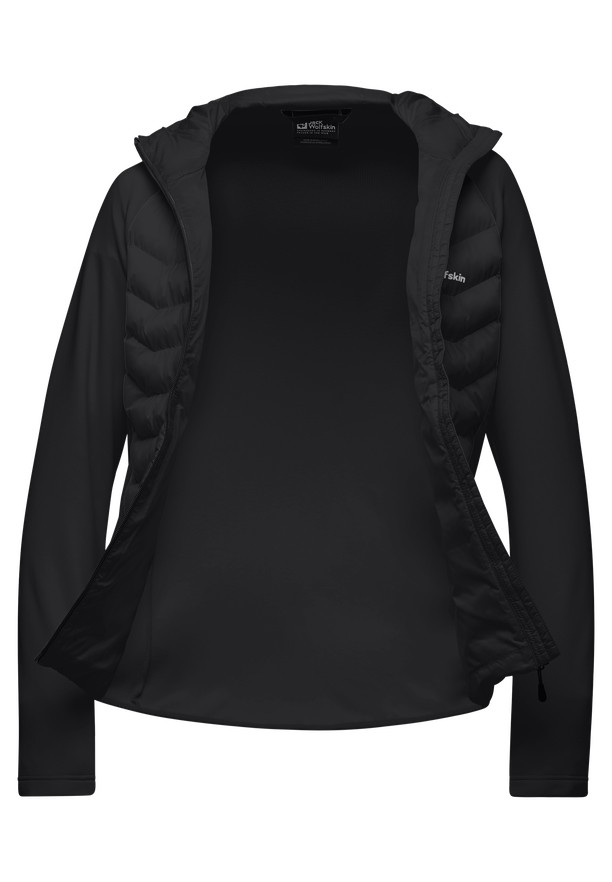 Black Men Jack Wolfskin Routeburn Pro Hybrid Jackets | 82619479