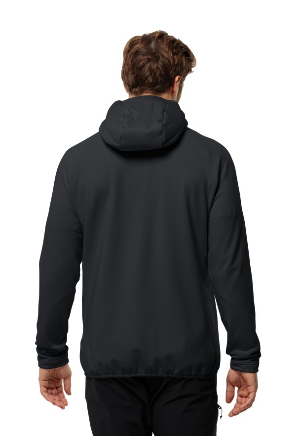 Black Men Jack Wolfskin Routeburn Pro Hybrid Jackets | 82619479