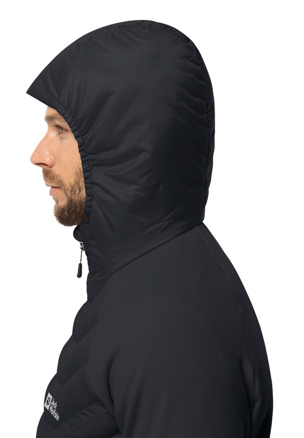 Black Men Jack Wolfskin Routeburn Pro Hybrid Jackets | 82619479