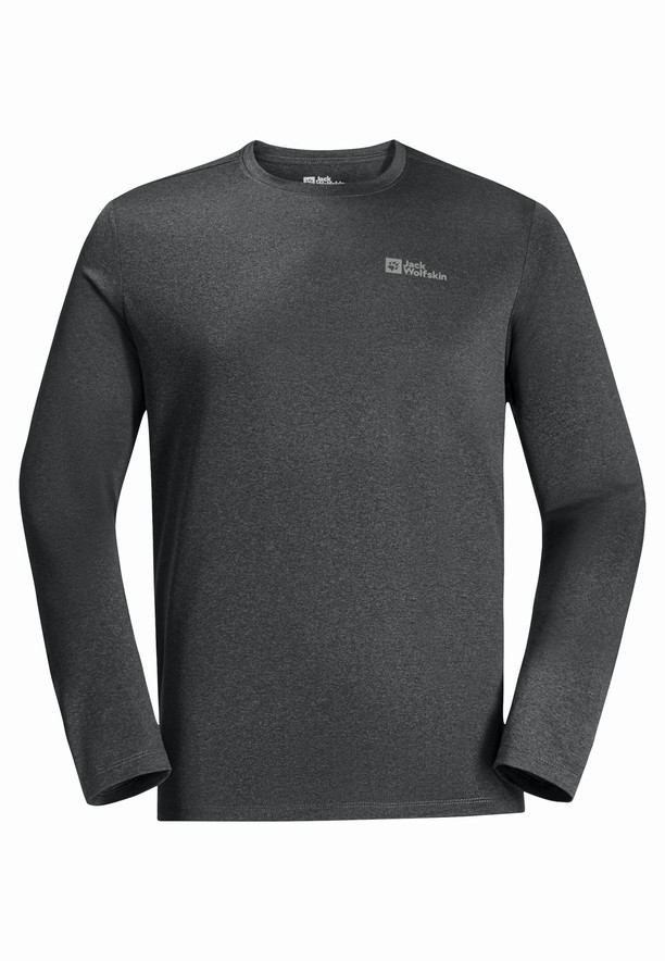 Black Men Jack Wolfskin Skyhermal L/s T Shirts | 89337892