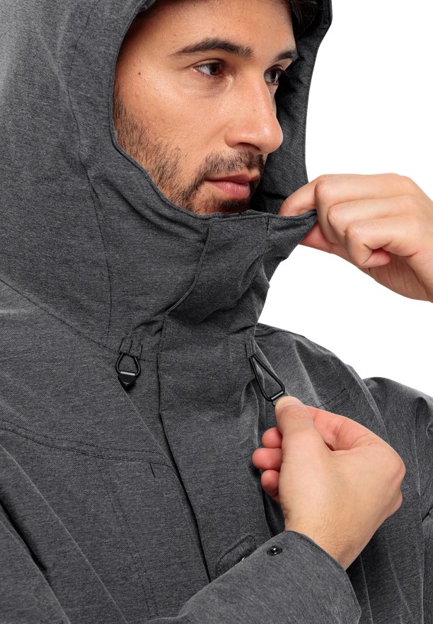 Black Men Jack Wolfskin Snowy Park Winter Jackets | 58055320