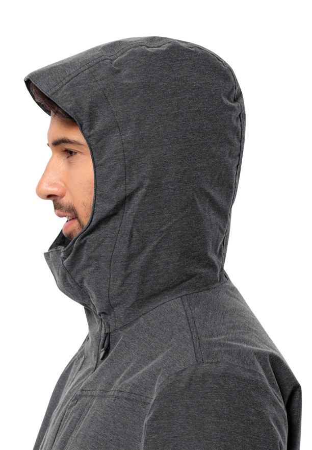 Black Men Jack Wolfskin Snowy Park Winter Jackets | 58055320