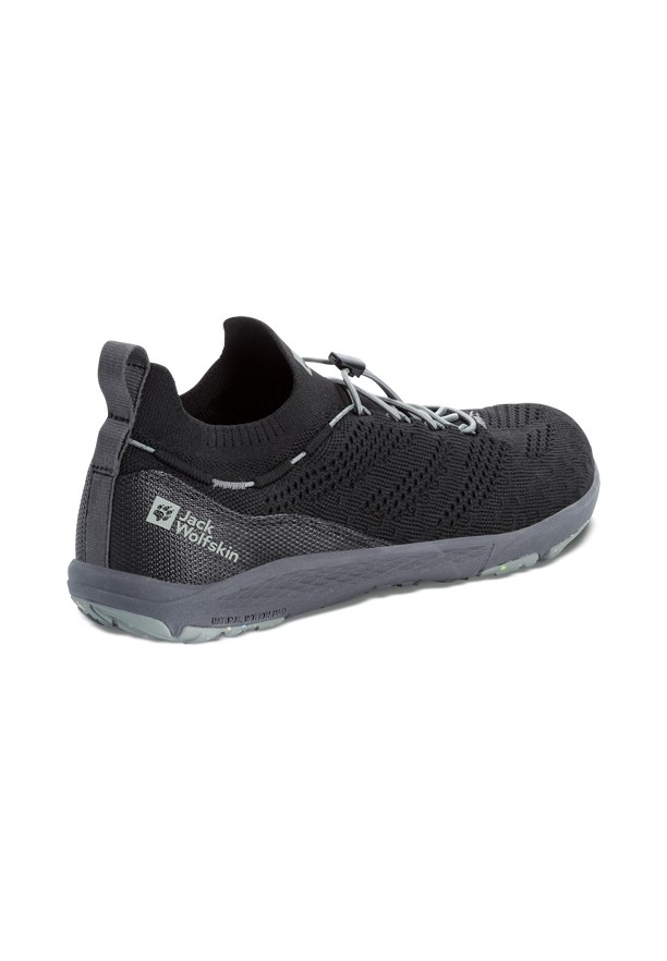 Black Men Jack Wolfskin Spirit Knit Low Sneakers | 28805563