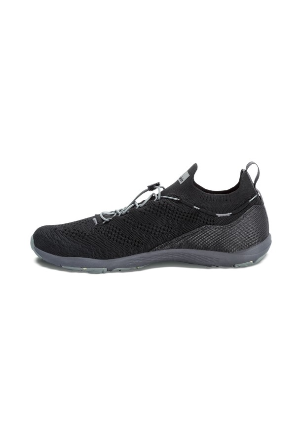Black Men Jack Wolfskin Spirit Knit Low Sneakers | 28805563