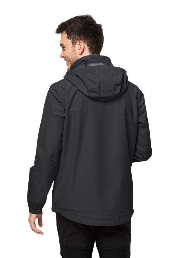Black Men Jack Wolfskin Stormy Point 2l Rain Jackets | 12191767