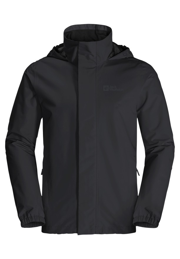 Black Men Jack Wolfskin Stormy Point 2l Rain Jackets | 12191767