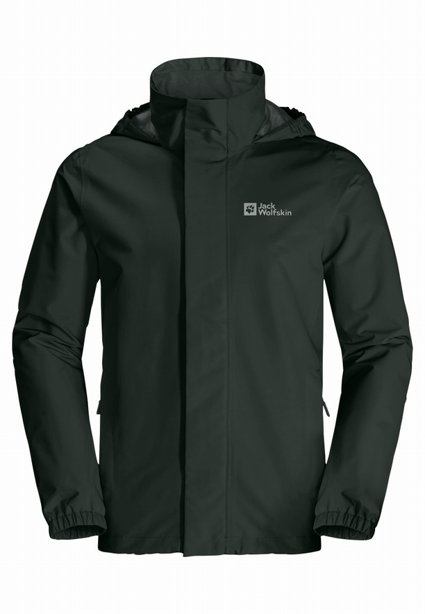 Black Men Jack Wolfskin Stormy Point 2l Rain Jackets | 59080453