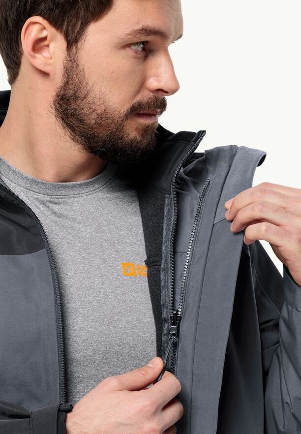 Black Men Jack Wolfskin Taubenberg 3in1 Jackets | 24177028