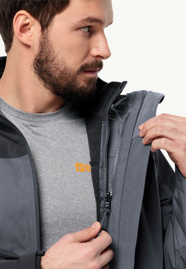 Black Men Jack Wolfskin Taubenberg 3in1 Jackets | 24177028