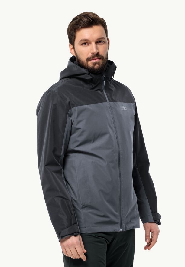 Black Men Jack Wolfskin Taubenberg 3in1 Jackets | 24177028
