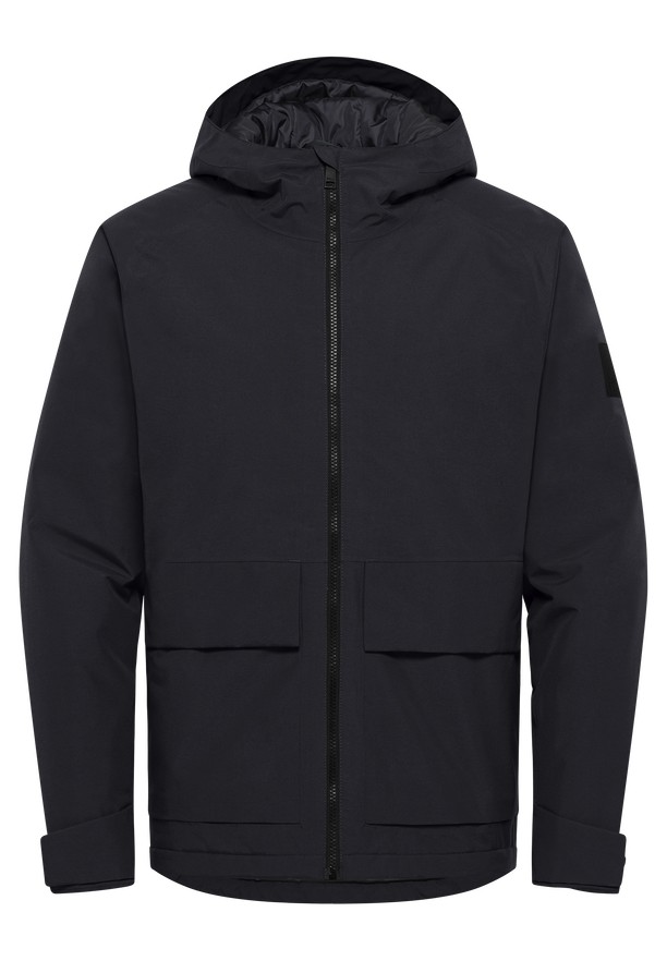 Black Men Jack Wolfskin Tempeltor Rain Jackets | 47355302