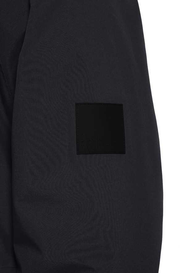 Black Men Jack Wolfskin Tempeltor Rain Jackets | 47355302
