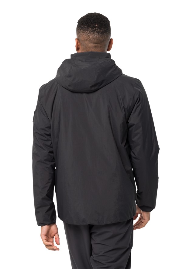 Black Men Jack Wolfskin Textor Rain Jackets | 72787822