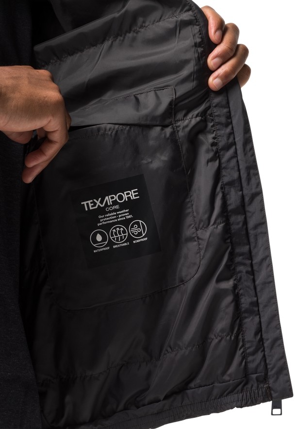 Black Men Jack Wolfskin Textor Rain Jackets | 72787822