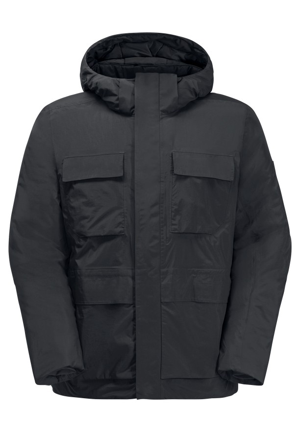 Black Men Jack Wolfskin Textor Utility Winter Jackets | 83700495