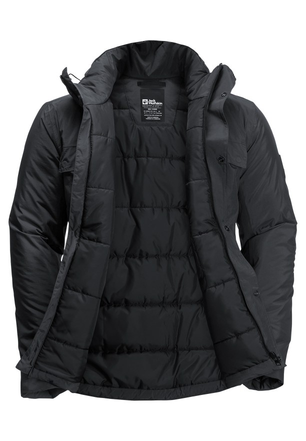 Black Men Jack Wolfskin Textor Utility Winter Jackets | 83700495