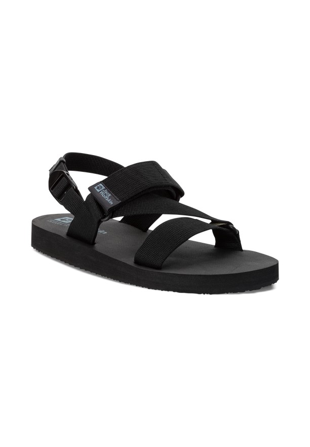 Black Men Jack Wolfskin Urban Entdeckung Belt Sandals | 33384498