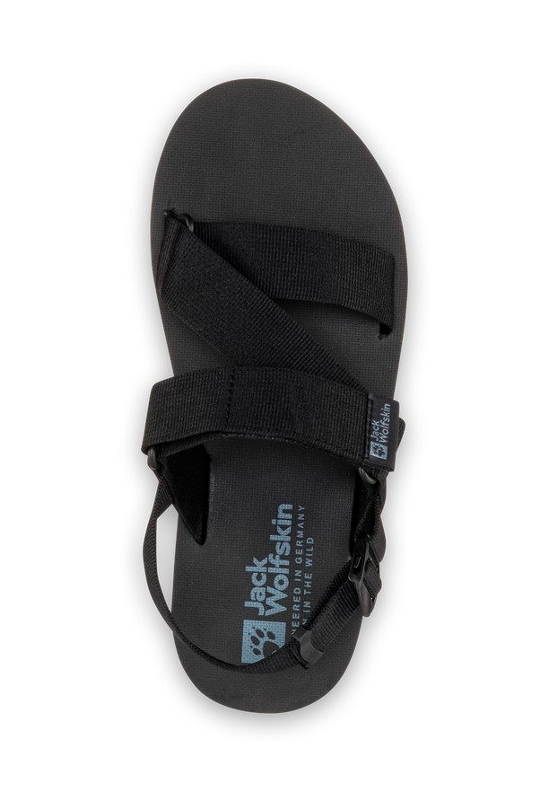 Black Men Jack Wolfskin Urban Entdeckung Belt Sandals | 33384498