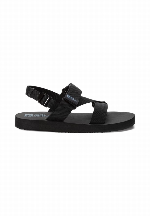 Black Men Jack Wolfskin Urban Entdeckung Belt Sandals | 33384498