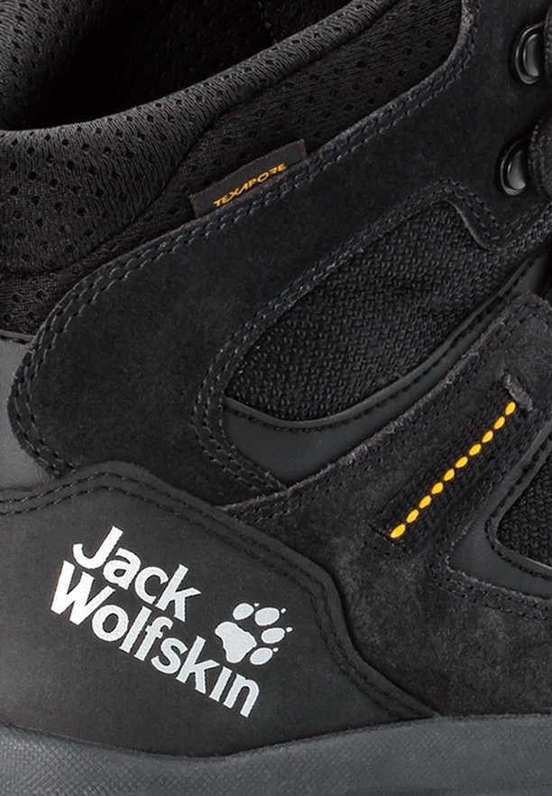 Black Men Jack Wolfskin Vojo 3 Texapore Mid Hiking Shoes | 16829964