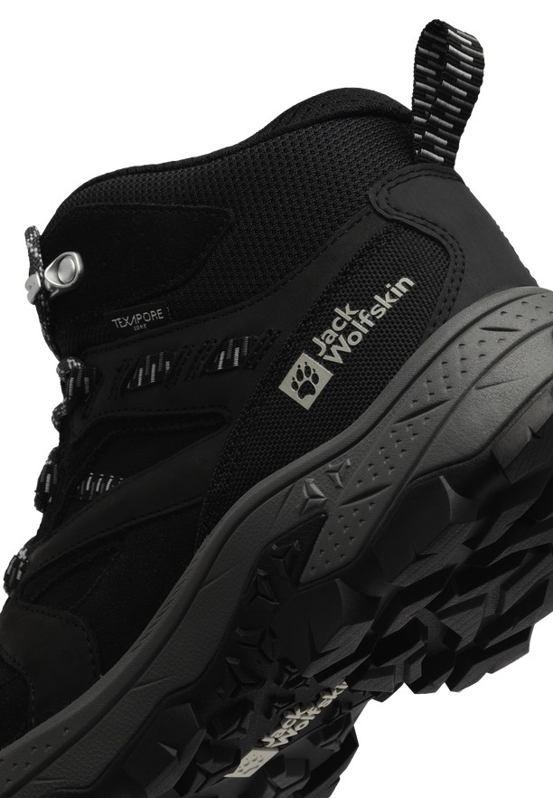 Black Men Jack Wolfskin Vojo Tour Lt Texapore Mid Hiking Shoes | 72752090