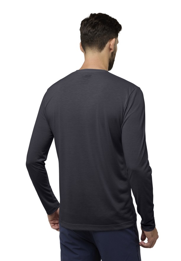 Black Men Jack Wolfskin Vonnan Ls T Shirts | 74950590