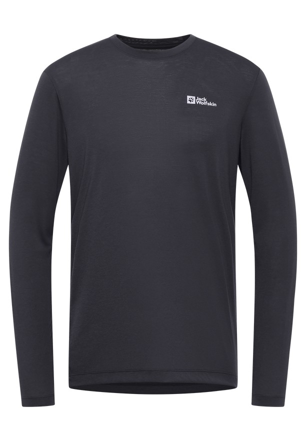 Black Men Jack Wolfskin Vonnan Ls T Shirts | 74950590