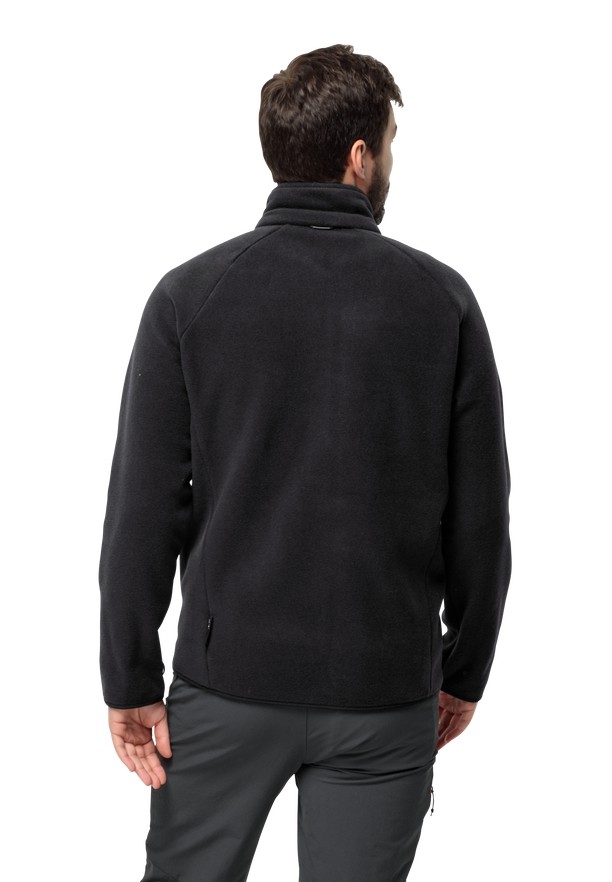 Black Men Jack Wolfskin Waldsteig Fz Fleece Jackets | 35398130