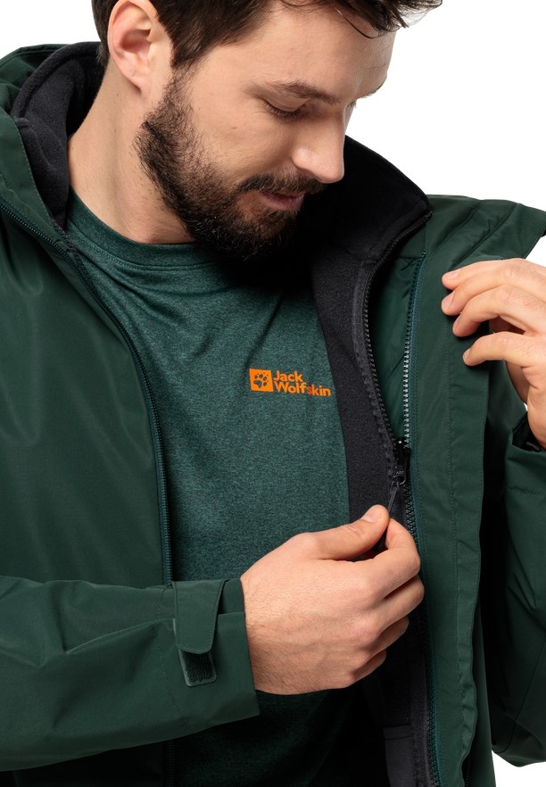 Black Men Jack Wolfskin Waldsteig Fz Fleece Jackets | 35398130