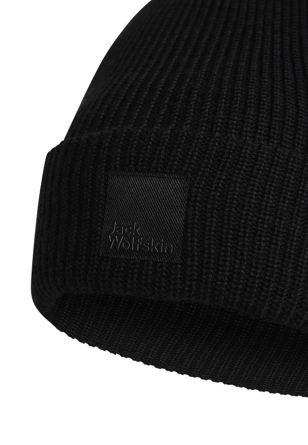 Black Men Jack Wolfskin Wanderest Beanie | 58928618