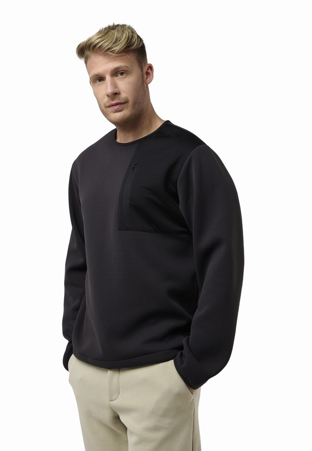 Black Men Jack Wolfskin Wanderest Pullover Jumpers | 27148203