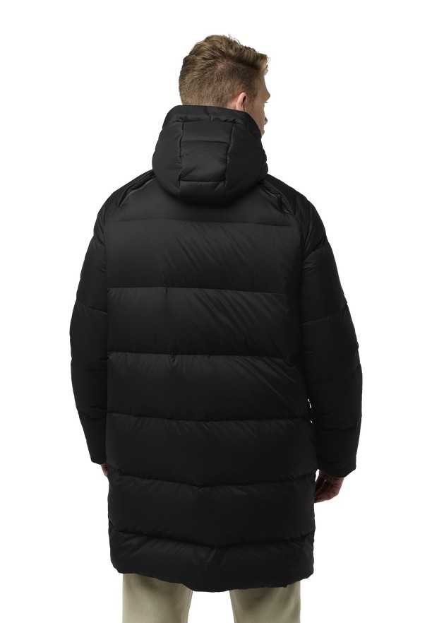 Black Men Jack Wolfskin Wandermood Down Coats | 73144433