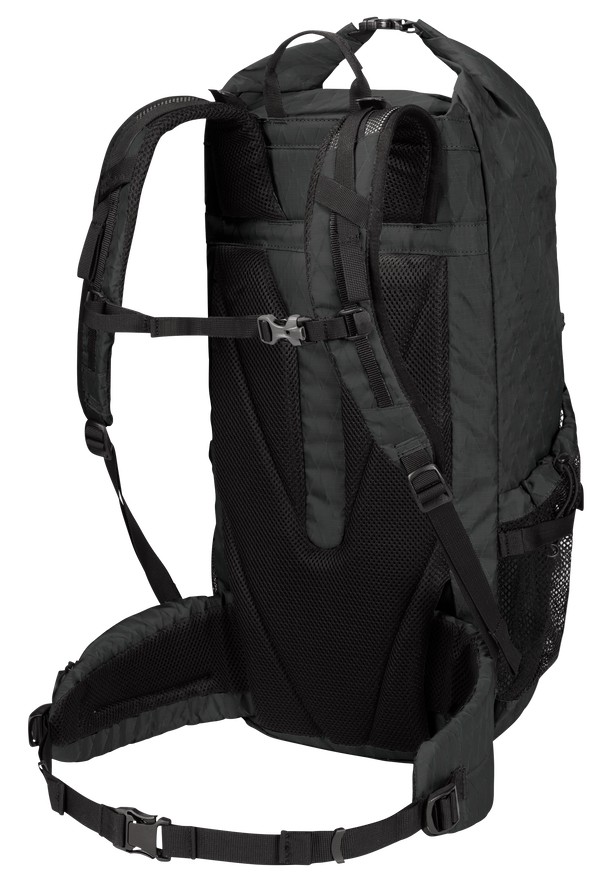 Black Men Jack Wolfskin Wandermood Rolltop 30 Hiking Backpack | 45935051