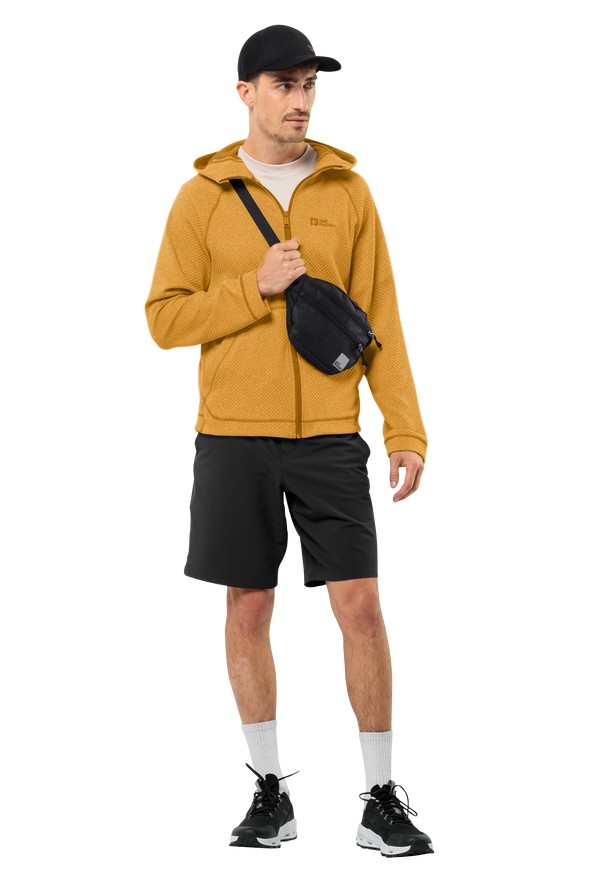 Black Men Jack Wolfskin Wandermood Shorts | 84409699