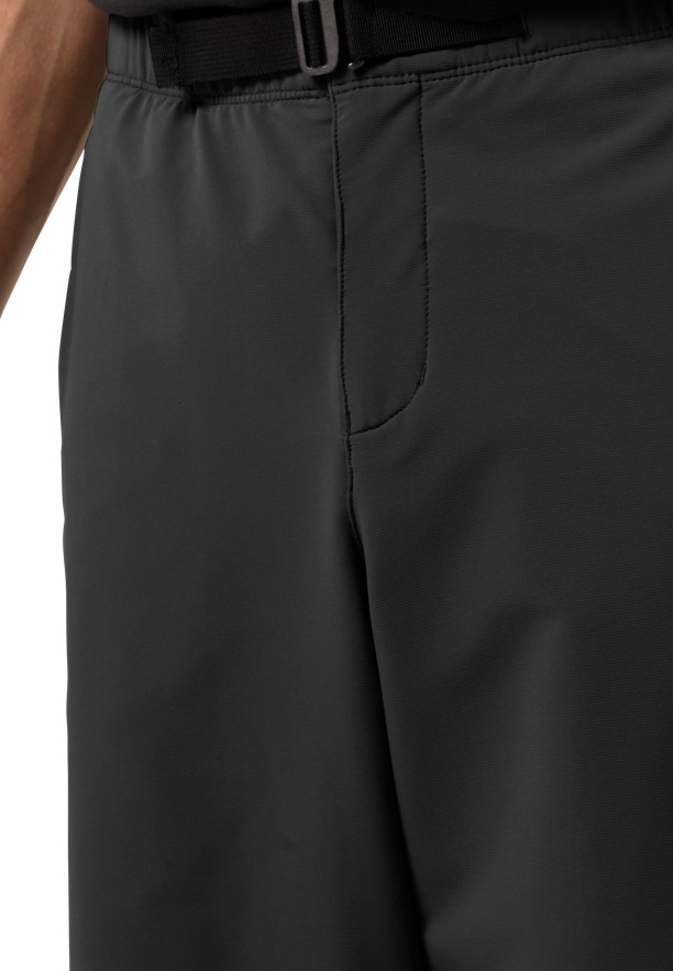Black Men Jack Wolfskin Wandermood Shorts | 84409699