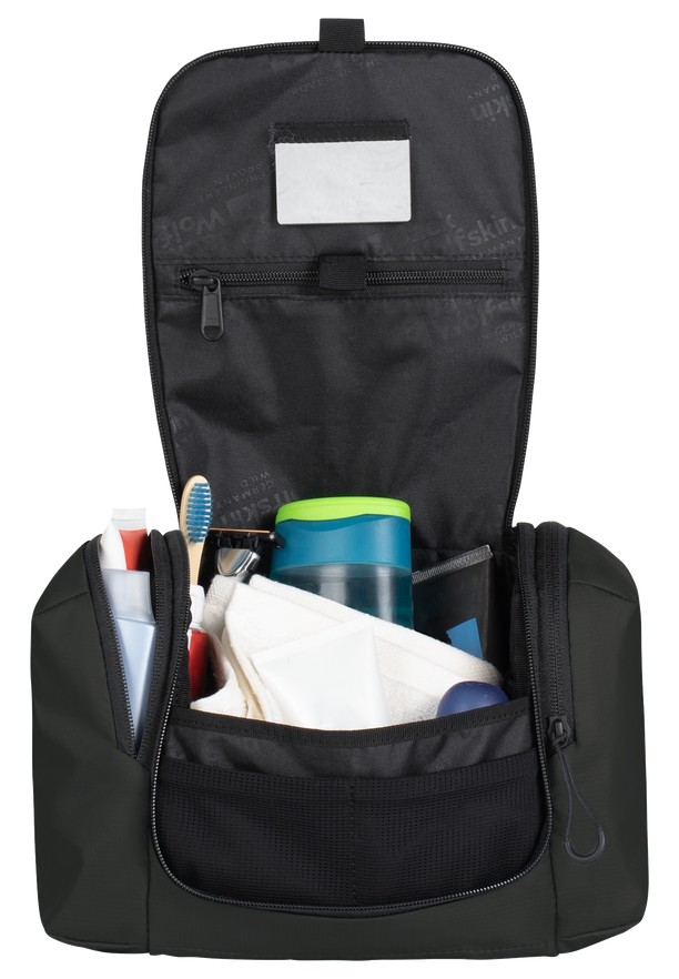 Black Men Jack Wolfskin Wandermood Wash Bag | 19224958