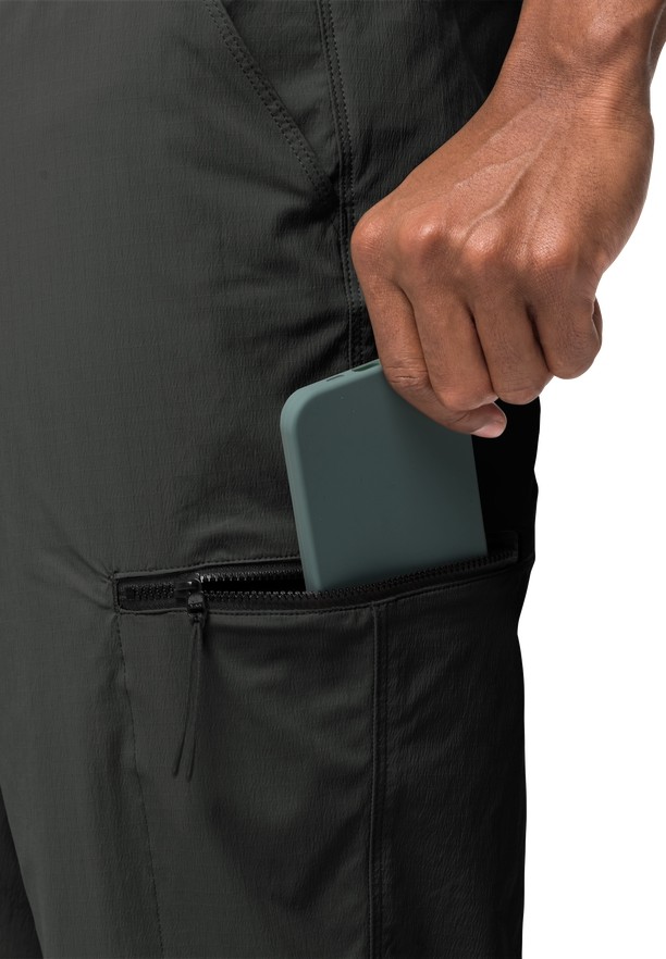 Black Men Jack Wolfskin Wanderthirst Pants | 12399712