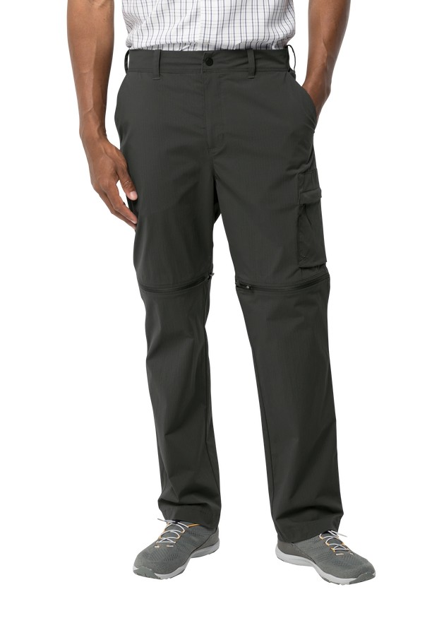 Black Men Jack Wolfskin Wanderthirst Zip Pants | 38992540