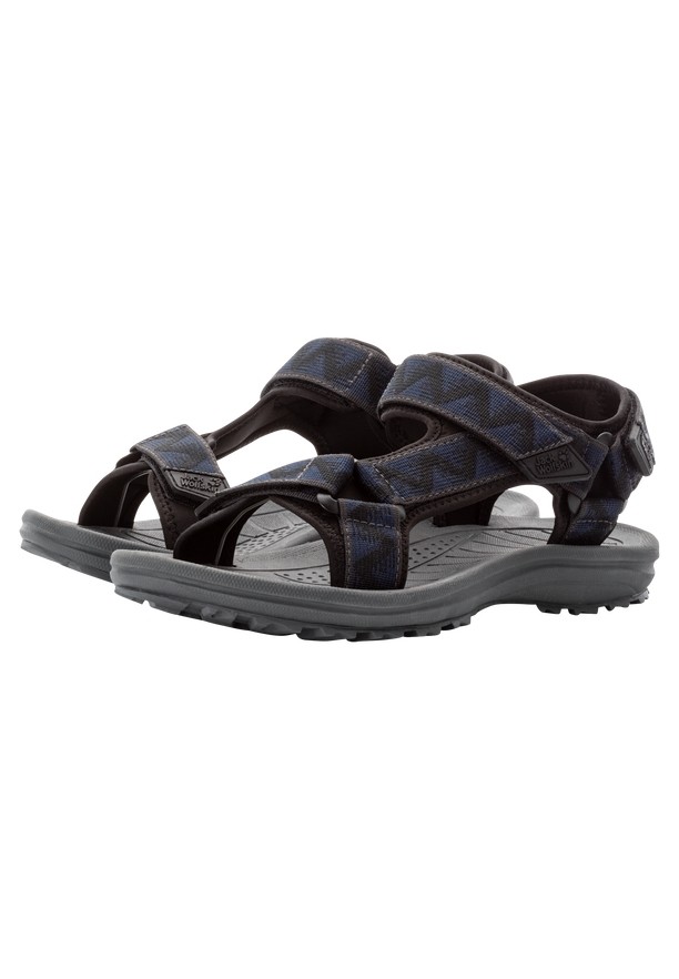 Black Men Jack Wolfskin Wave Breaker Sandals | 51123296