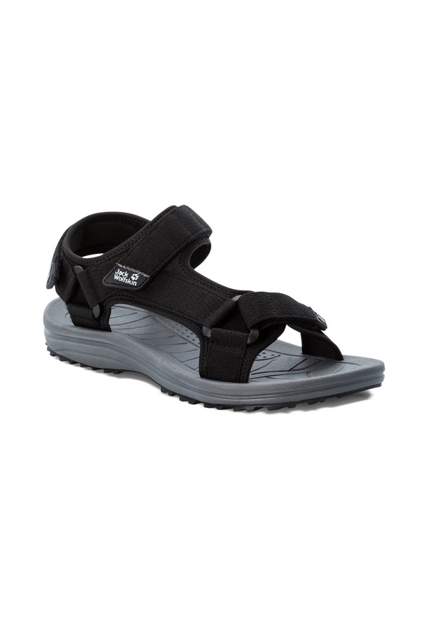 Black Men Jack Wolfskin Wave Breaker Sandals | 89984978
