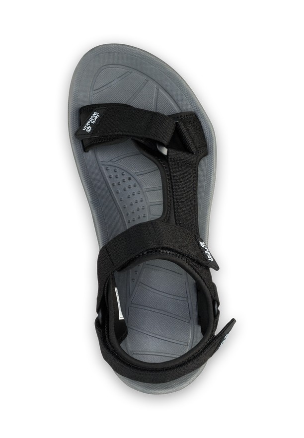 Black Men Jack Wolfskin Wave Breaker Sandals | 89984978